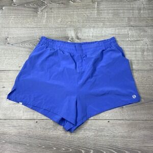 Rhoback Shorts Womens L Blue Athletic 3 Inseam Mesh Lined Running Jogging